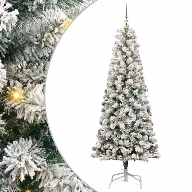 Albero di Natale Artificiale-Albero Natalizio con Rami Pieghevoli 240 cm 147151