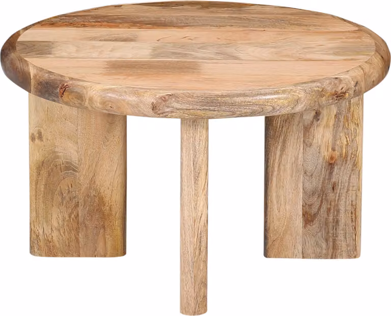 Tavolino rotondo Acaimo 55 cm in legno di mango massiccio | Scandinavo