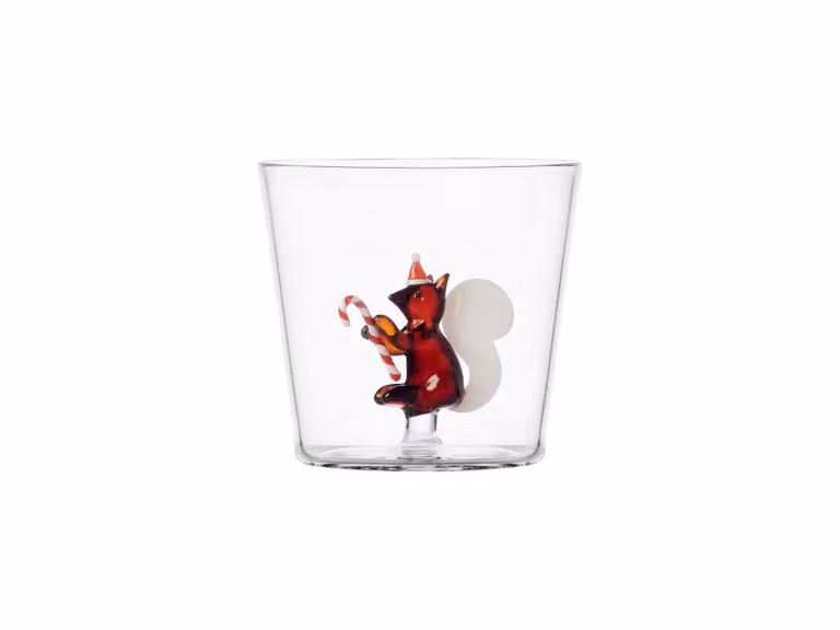 Woodland Tales Tumbler - Scoiattolo con Bastoncino di Zucchero e Cappello di Natale