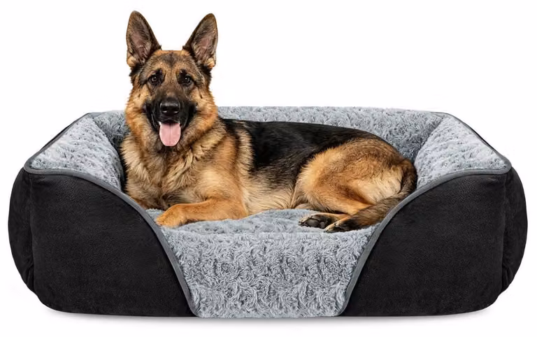 Cuccia per cani, taglia XXL, lavabile, colore nero, dimensioni 106x80x23 cm