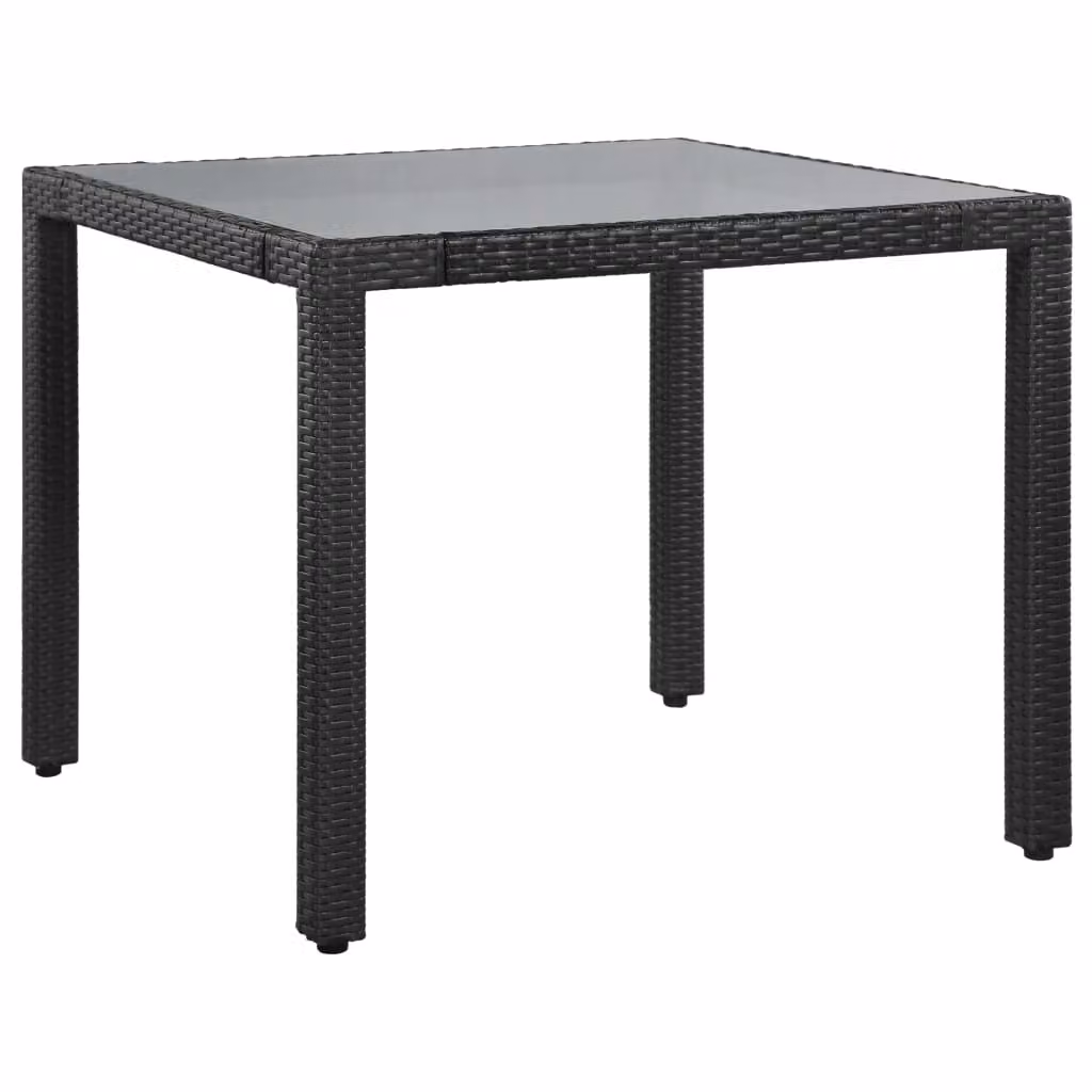 vidaXL set da pranzo da giardino 5 pezzi in polirattan nero