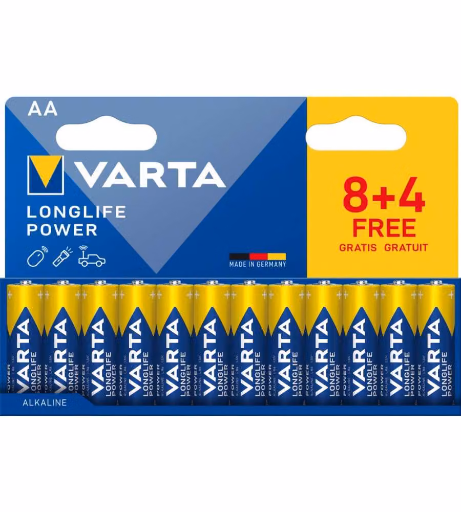 Varta Batterie AA Longlife Power Pack 12 - Alcaline 1,5V