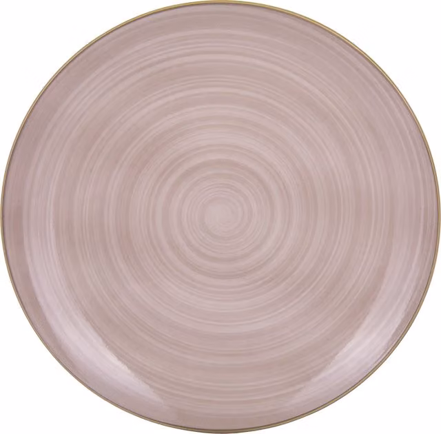 Piatto piano Petali KASANOVA in porcellana marrone, diametro 26,7 cm