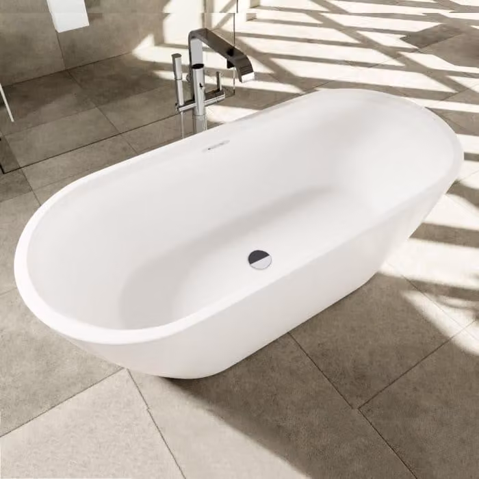 RIHO Inspire baignoire en pose libre, 180x80x60cm, 233 Betteres, en option avec Riho Fall, B085001005, B085001005