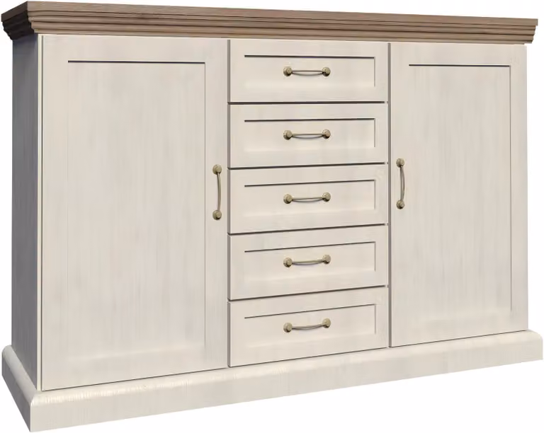 Kommode Wohnen Möbel Holz Sideboard Handarbeit Konsole Kommoden Low Board Luxus