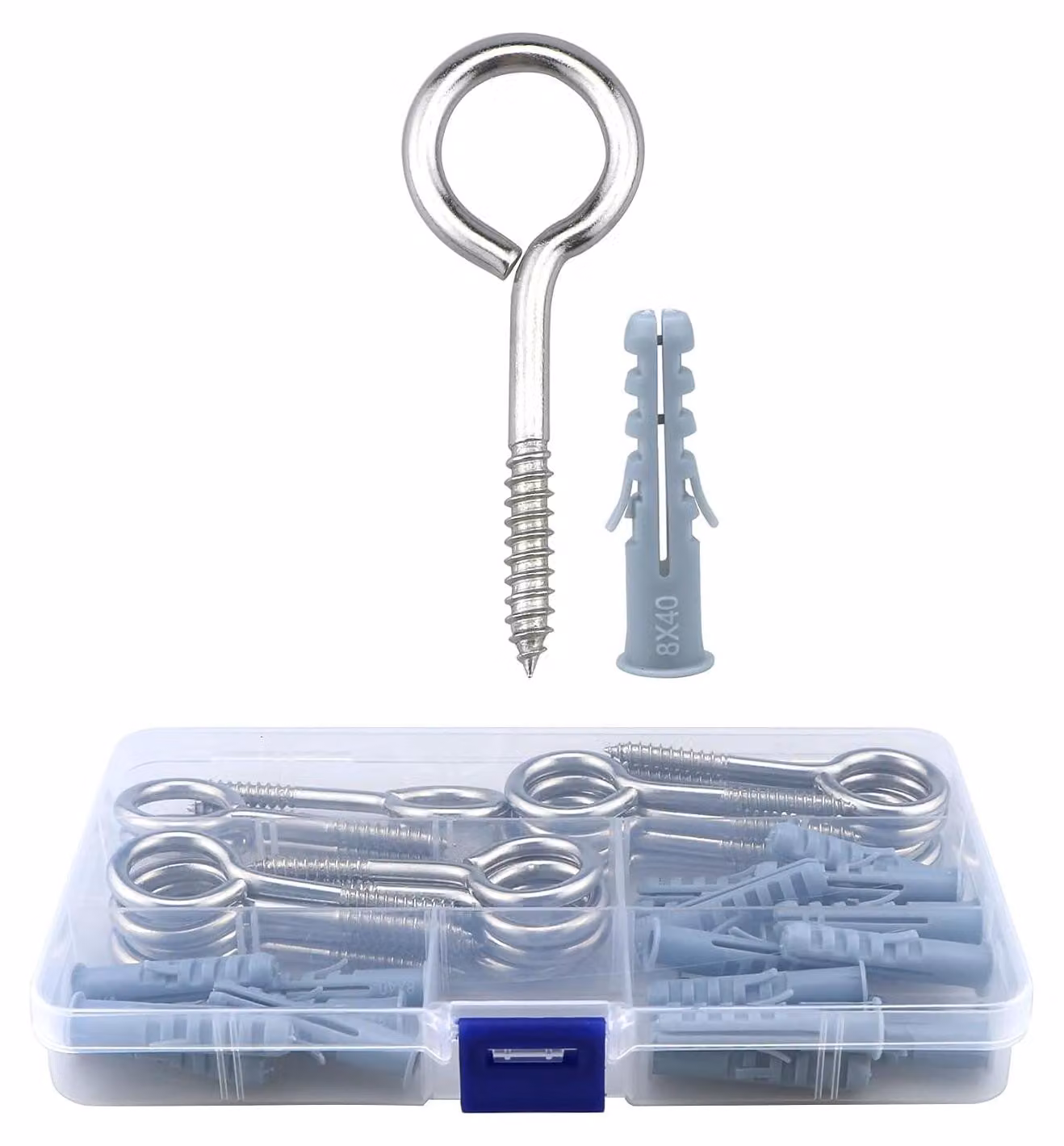 Viti a occhio in acciaio inossidabile, M5 x 70 mm, resistenti alla corrosione, ideali per giardinaggio e lavori di bricolage