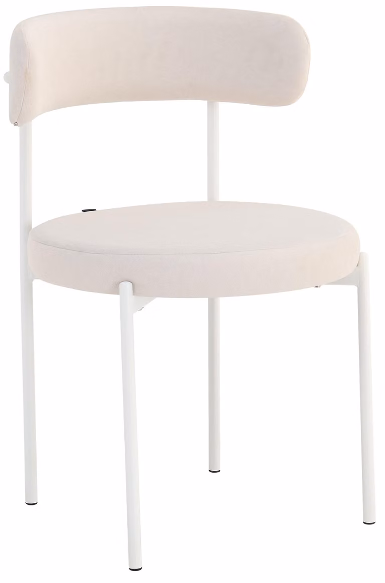 Selsey Femiss - Poltrona imbottita, velluto color beige chiaro, 50 cm