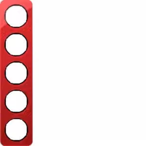Berker 10152344 Cornice rosso trasparente/nero lucido Berker R.1
