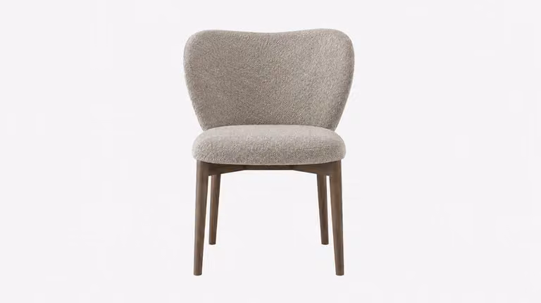 Sedia, comoda, pratica, compatta, color beige, stile moderno, nuova