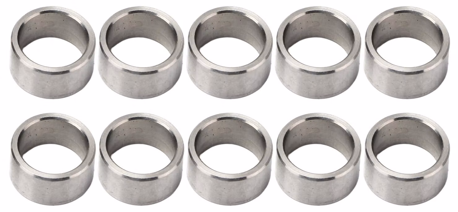 10 distanziatori a disco, diametro esterno 15 mm, diametro interno 12 mm, set di accessori in acciaio inossidabile, kit 3515-0015-0080