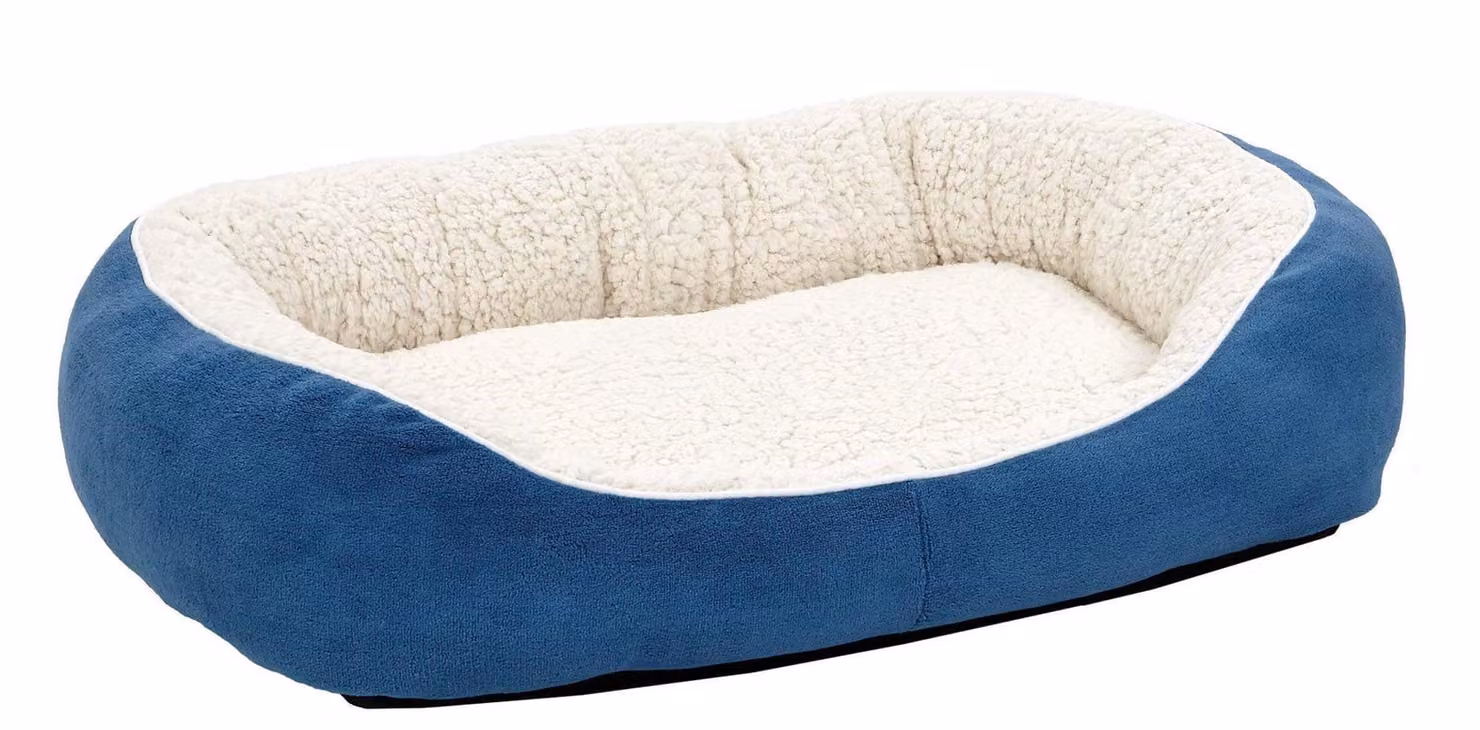 Midwest Homes for Pets, cuccia per cani imbottita, blu, taglia media