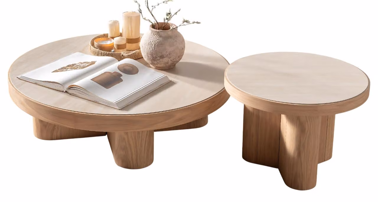 Couchtisch-Set aus Massivholz – Für ein elegantes und funktionales Wohnzimmer