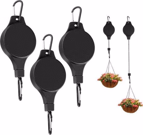 Set da 3 ganci da giardino, ganci regolabili, ganci da giardino per vasi da fiori, sollevatori, ganci per piante, ganci da giardino per mobili da giardino, vasi da fiori, casette per uccelli, mobili da giardino e mangiatoie per uccelli