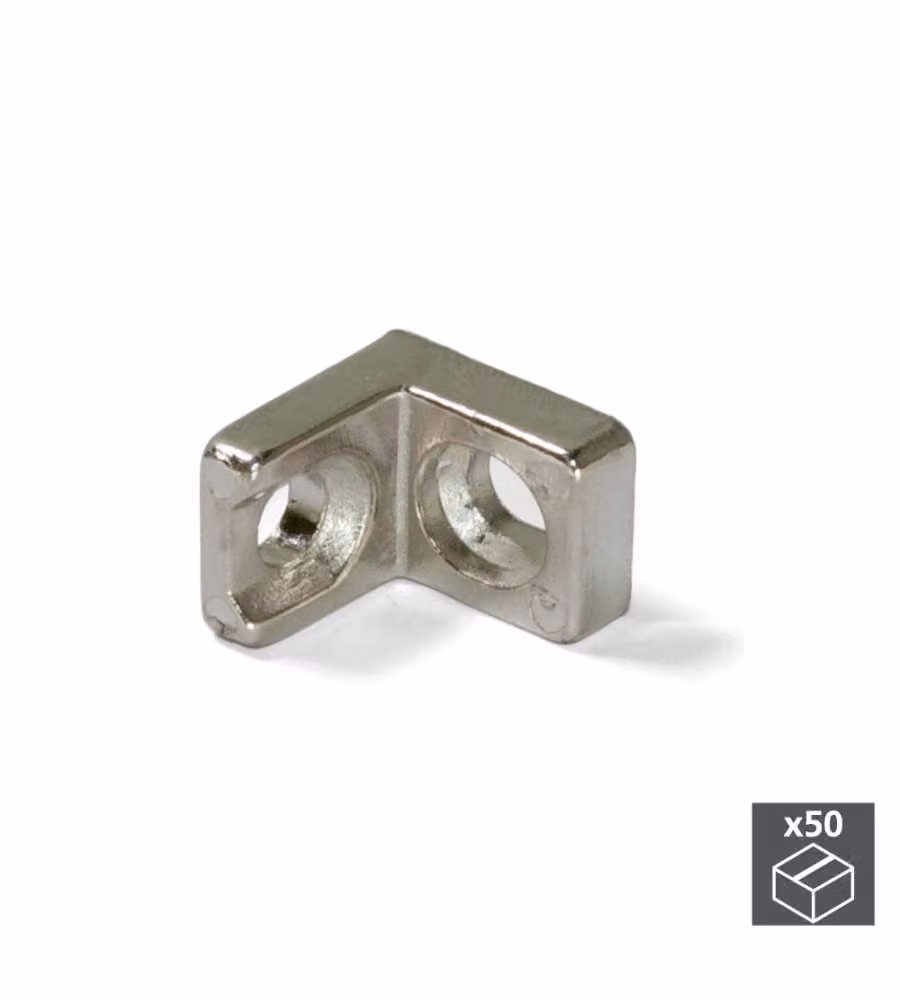 Emuca 50 squadre di unione per mobile 20,5 x 20,7 mm