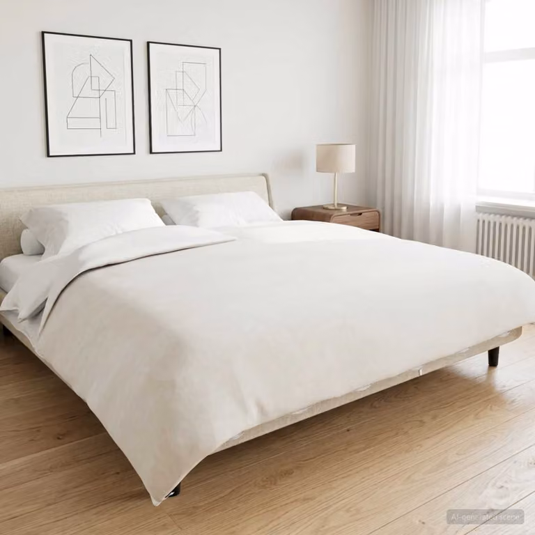 vidaXL Coperta Ponderata per Adulti Bianca in Cotone con Riempimento in Microbilie di Vetro L/P: 200 x 200 cm, 13 kg