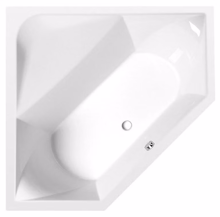 Vasche da bagno Polysan - Vasca da bagno angolare FLOSS 1450x1450x500 mm, bianco 98611