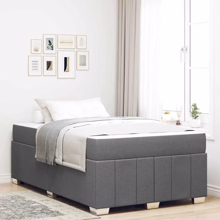Struttura del letto vidaXL in tessuto con doghe in legno, L/P: 120 x 200 cm