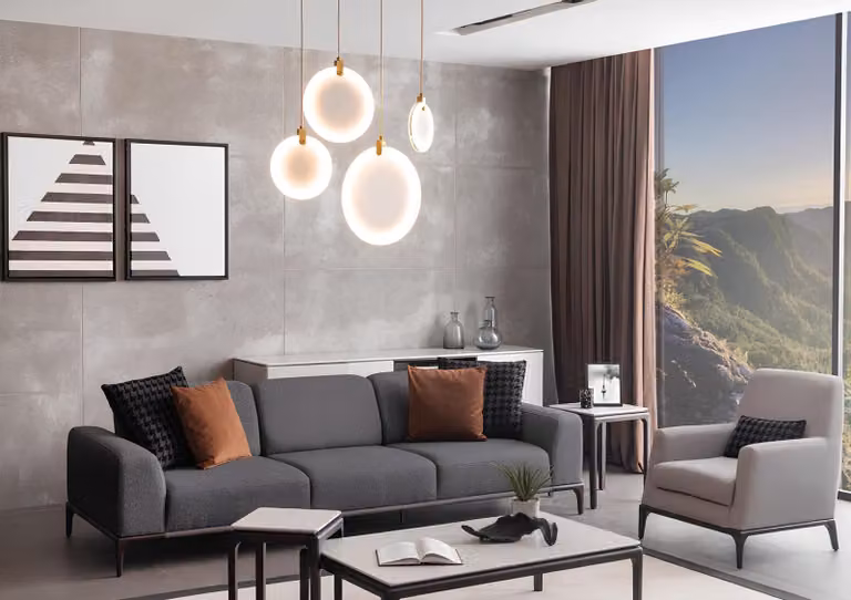 Wohnzimmer Sofagarnitur 4 Sitzer Couchtisch 2x Beistelltische Luxus Sofa