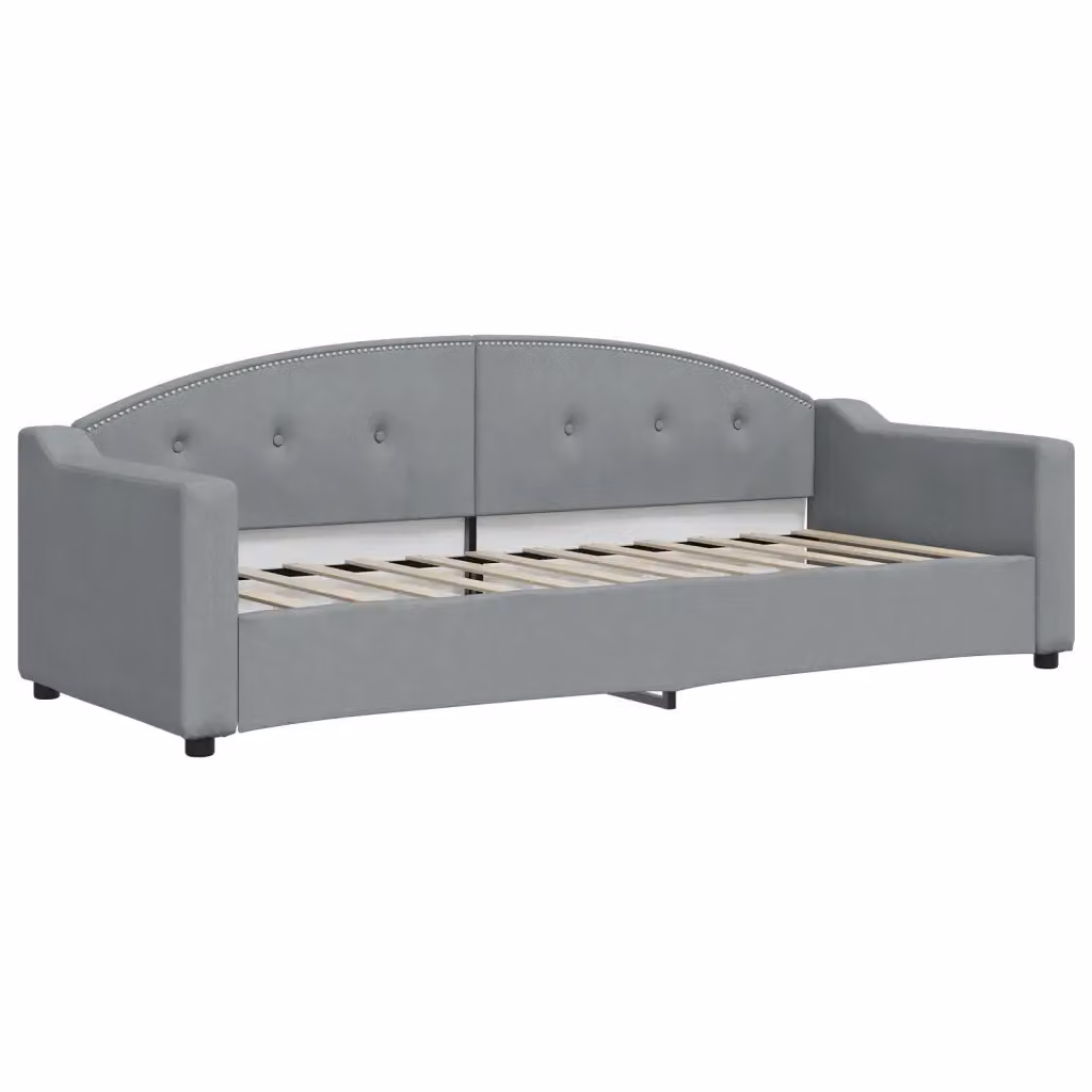 Letto da giorno moderno vidaXL in tessuto grigio con struttura imbottita – 2