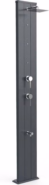 Doccia Solare Dada S Arkema Design in Alluminio con Nebulizzatore e Miscelatore Colore Antracite Cv-D450/7016