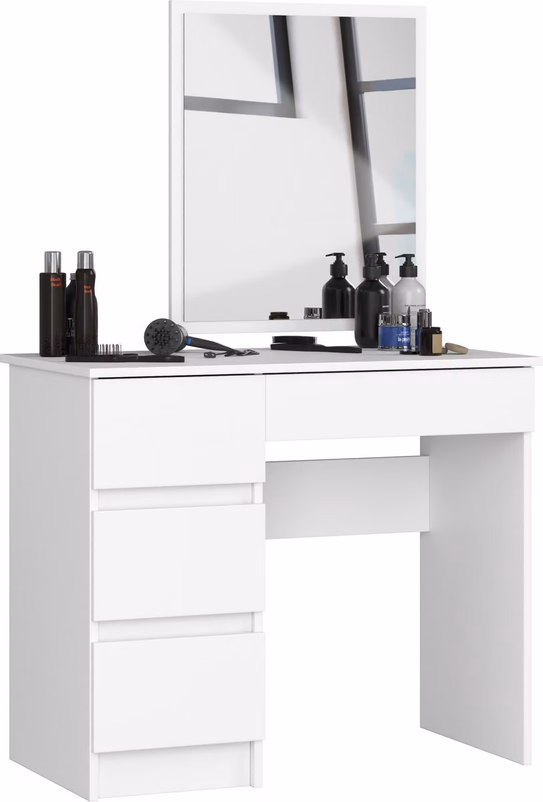Akord Toeletta Con Specchio A Sinistra Bianca 90X50X142 Cm
