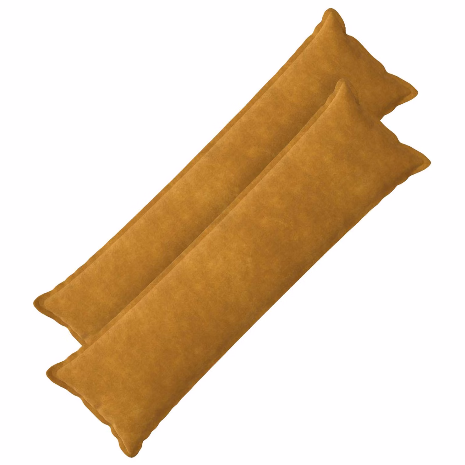 Set di 2 federe vidaXL HOUTEN in microfibra gialla, L 145 cm x L 40 cm
