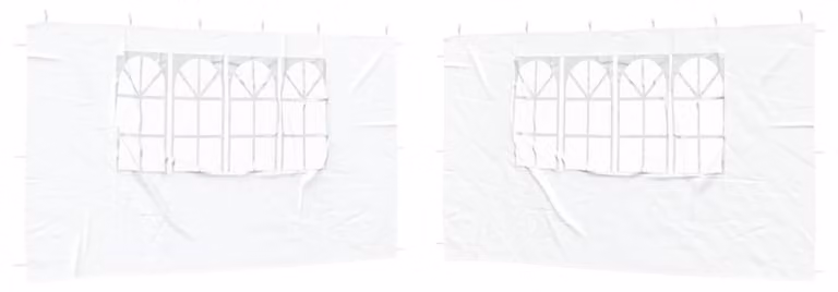 Parete per tenda da festa 2 pcs 400 x 195 cm Bianco