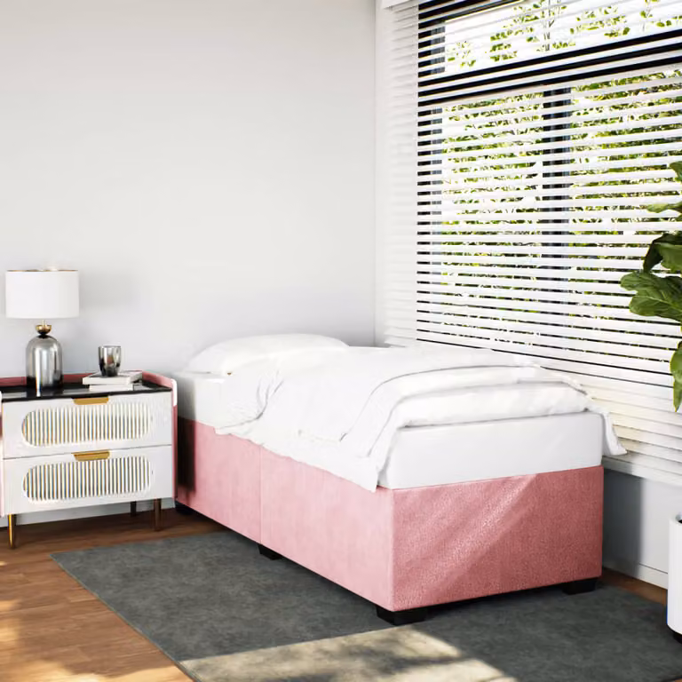 vidaXL Giroletto in Velluto Rosa L/P/H: 90 x 190 cm