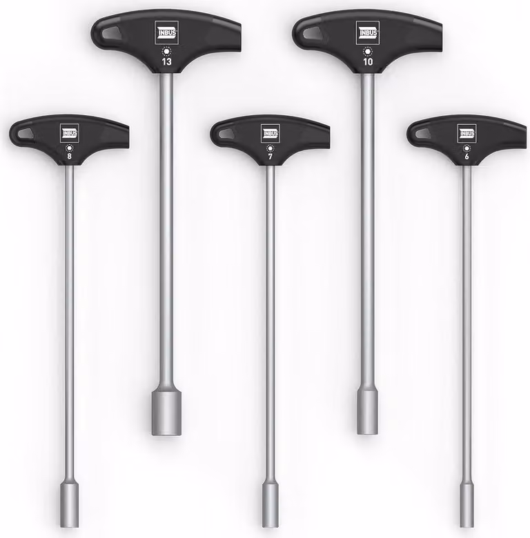 Set di chiavi a Esagono esagonali interne Famanu, 5 pezzi, da 6 a 13 mm - Tecnologia HybridTouch