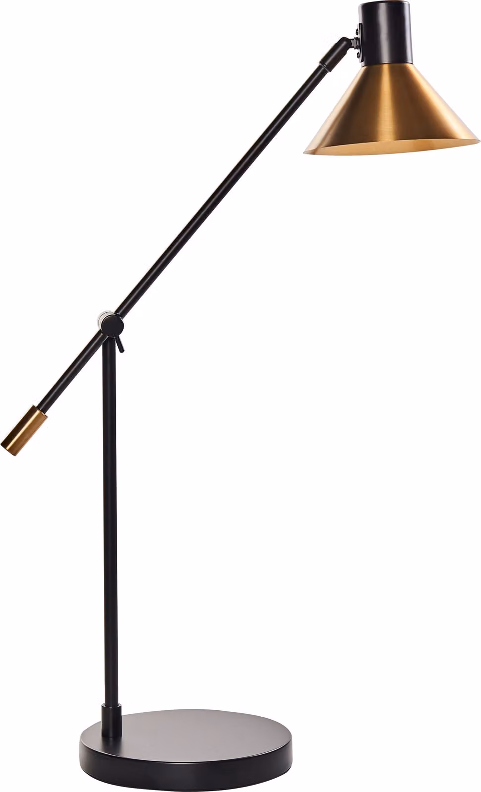 BELIANI Lampada da tavolo in ferro metallizzato oro Paralume e braccio regolabili Soggiorno Camera da letto Stile moderno
