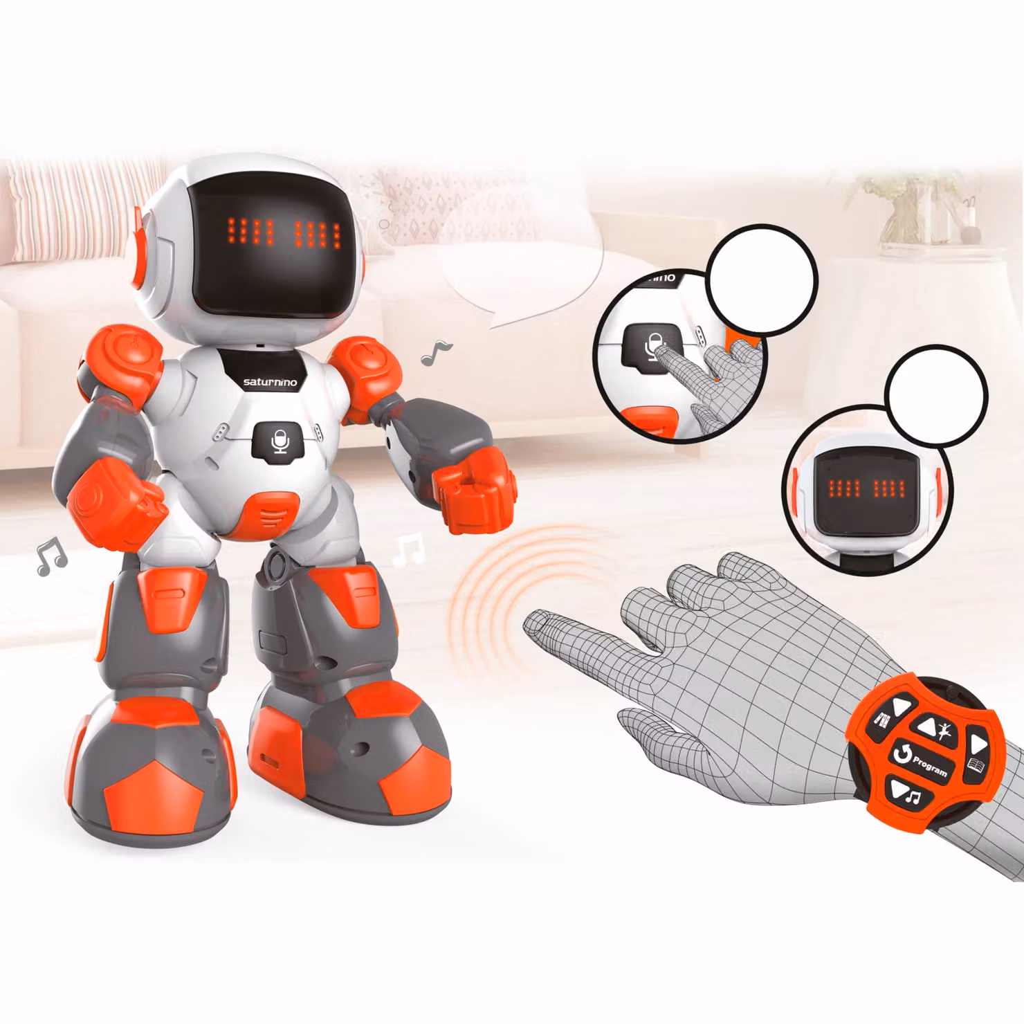 TU GIOCHI - Robot Parlante Interattivo Saturnino Multicolore per l'apprendimento di scienza, musica e logica matematica per bambini dai 3 anni in su – 2