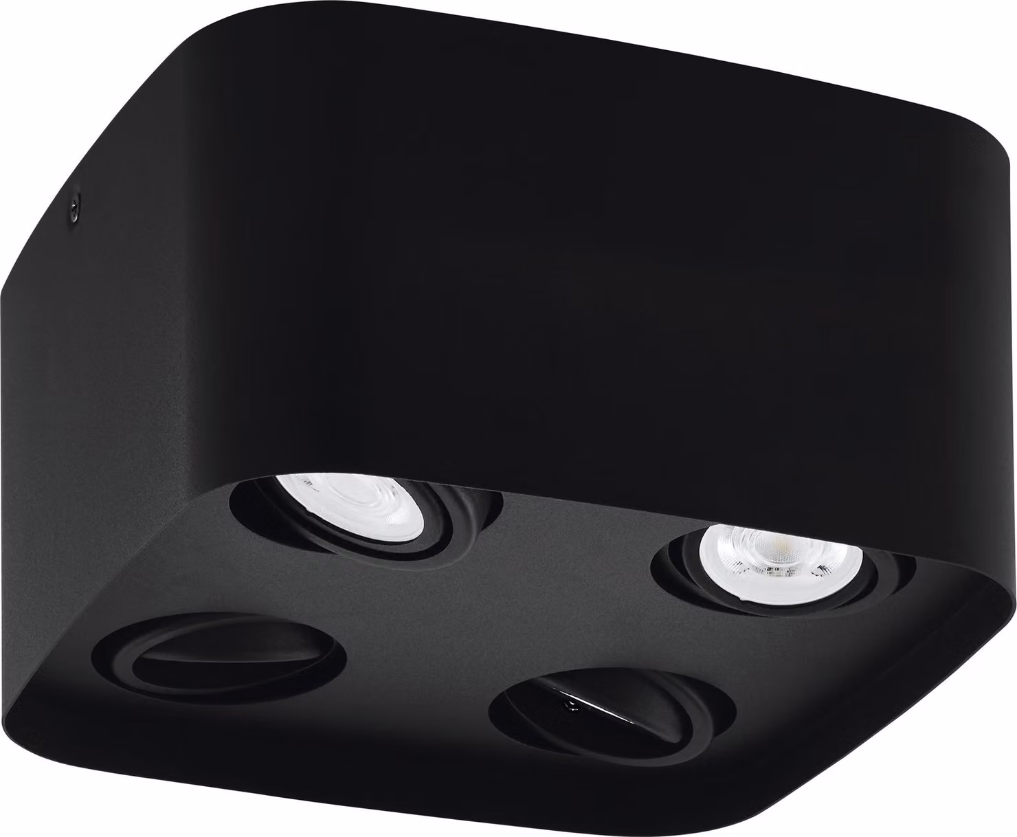 Eglo 99675 CAMINALES-Z LED GU10 Plafoniera a 4 vie 4x4,9W 240x240mm nero dimmerabile