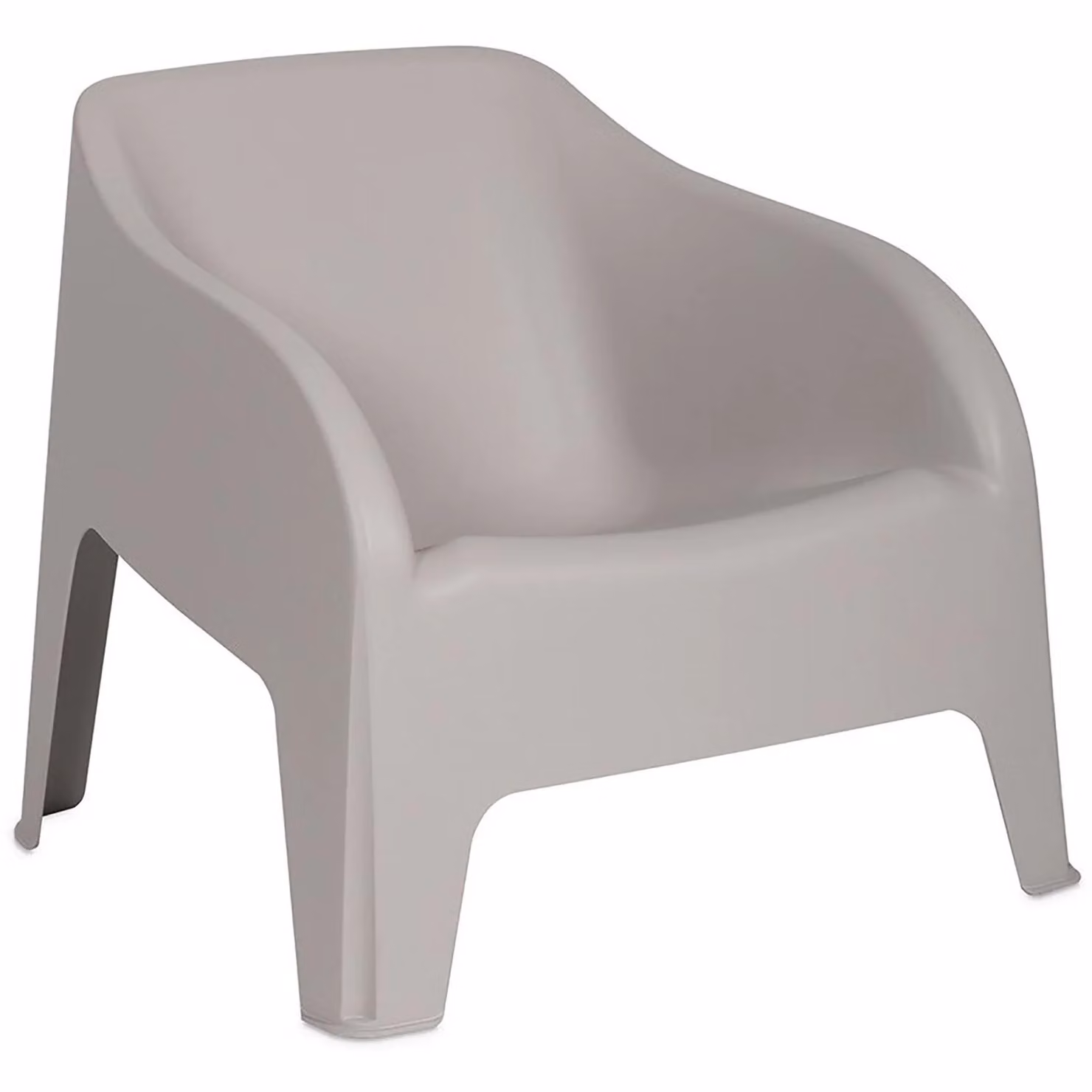 Poltrona da esterno Toomax Petra Grigio, impilabile con braccioli e resistente ai raggi UV, H 70 cm x L 79 cm x P 76,5 cm – 1