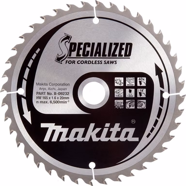 Lama circolare Makita SPECIALIZED 165 x 20 mm - 40 denti - legno