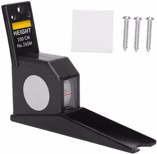 Misuratore da parete da 2 metri - Segmento lineare integrabile - Montaggio a parete - Adatto per adulti/bambini - Etichettatura chiara - Facile da installare - Misuratore di lunghezza