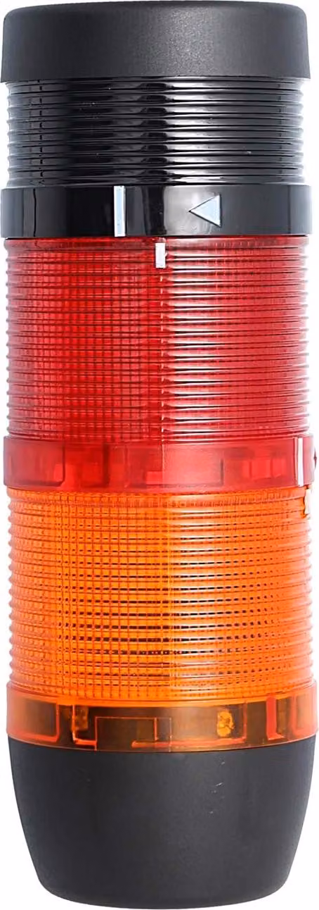 Colonna segnaletica STEX24 giallo-rossa, 70 mm, 24 V CA/CC, luce lampeggiante a LED con cicalino, SS70-B2/24 117 Volume 90 db - 1 pezzo