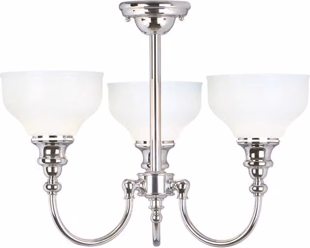 Plafoniera classica cromata vetro Cheadle 3xG9 Elstead