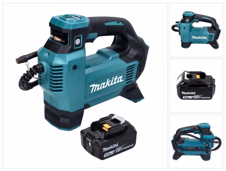 Compressore a batteria Makita DMP 181 T1 18 V 11,1 bar + 1x batteria ricaricabile 5,0 Ah - senza caricabatterie