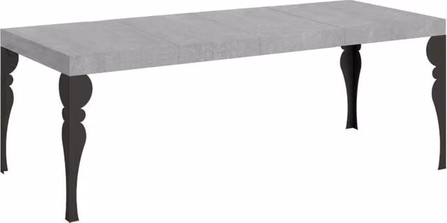 Tavolo allungabile rettangolare Itamoby in stile industrial con piano in MDF laminato e struttura in metallo, L/P/H: 184 x 90 x 77 cm