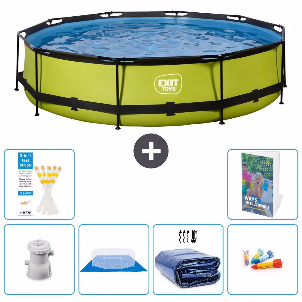 Piscina gonfiabile rettangolare - 360x76 cm - Set da 5 pezzi - Modello S220