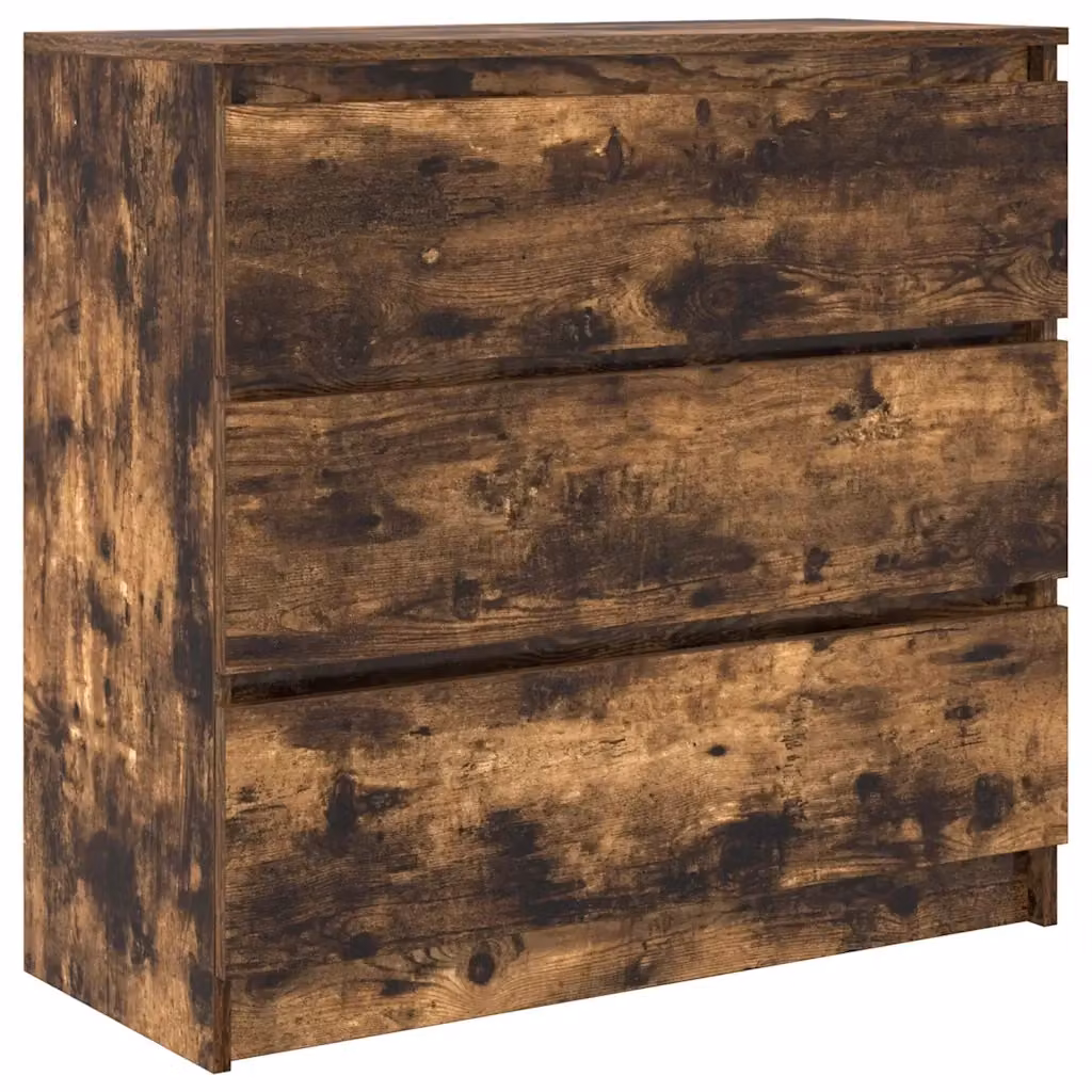 Credenza Buffet Armadio da Cucina Design Mania in Legno Multistrato Rovere Fumo Marrone L: 80 cm, P: 35 cm, H: 76 cm – 2