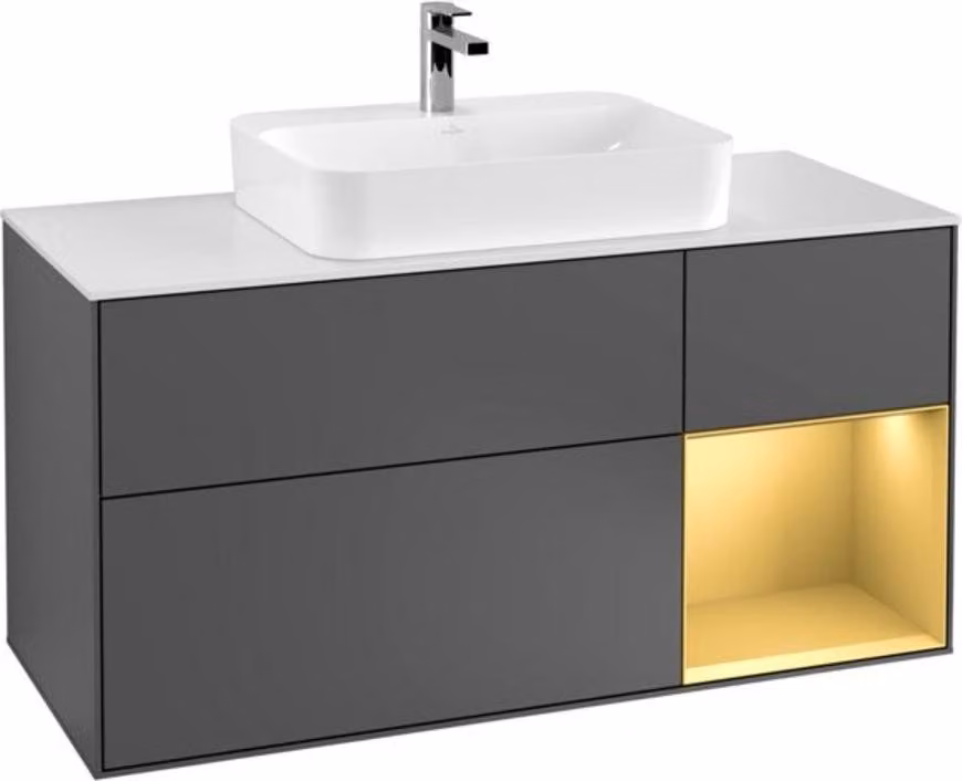Villeroy & Boch V&B FINION mobile da bagno 1200x603x501 Abdpl wh Reg go ma/anth ma