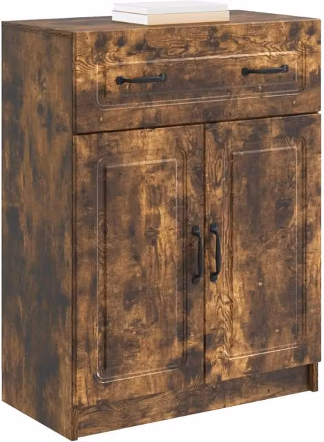 Credenza Buffet Design In in Rovere Fumo, Madia Moderna in Legno MDF per Soggiorno e Sala da Pranzo, L 66 cm x P 34,5 cm x H 87 cm – 1