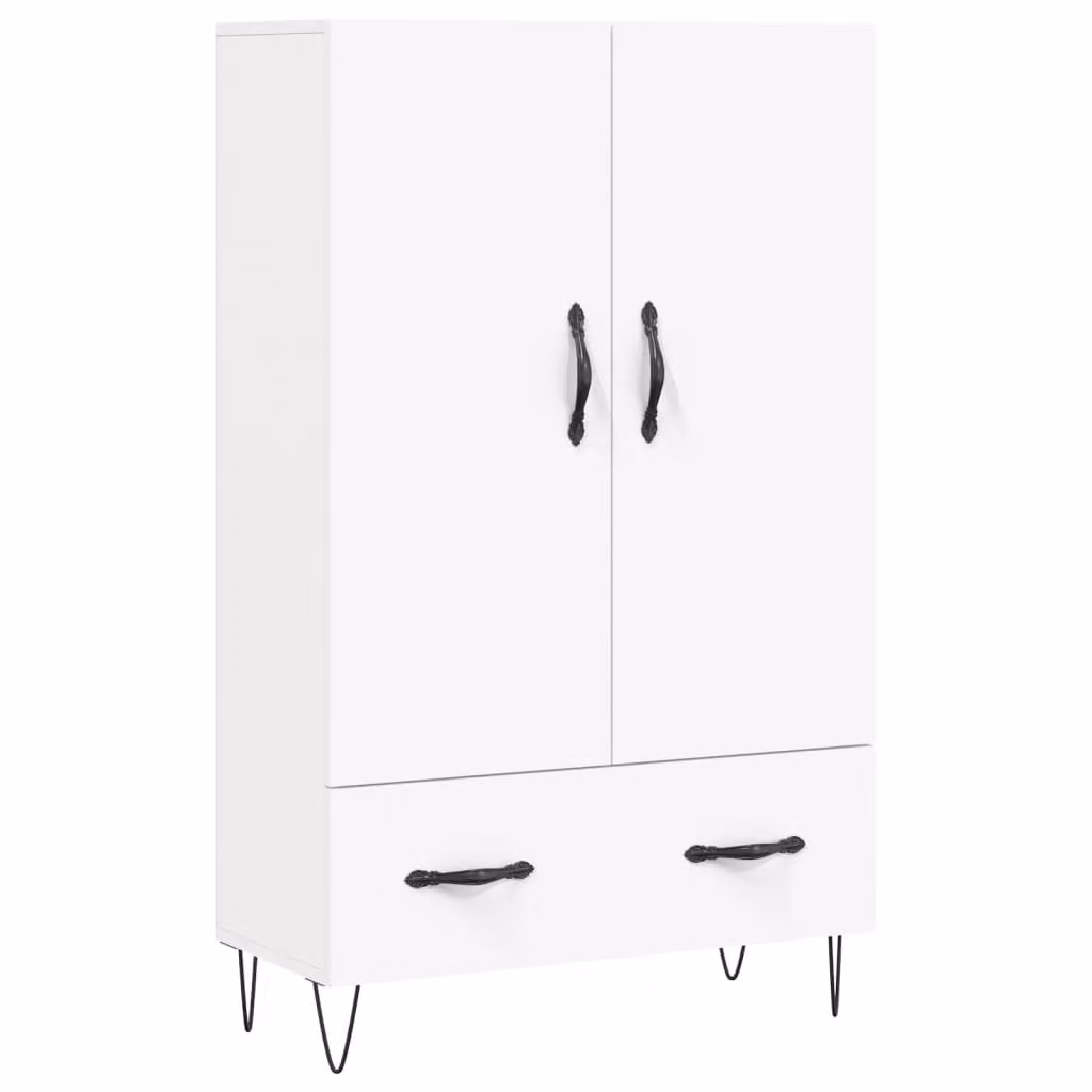 Credenza Bianca 69,5x31x115 cm in Legno Multistrato