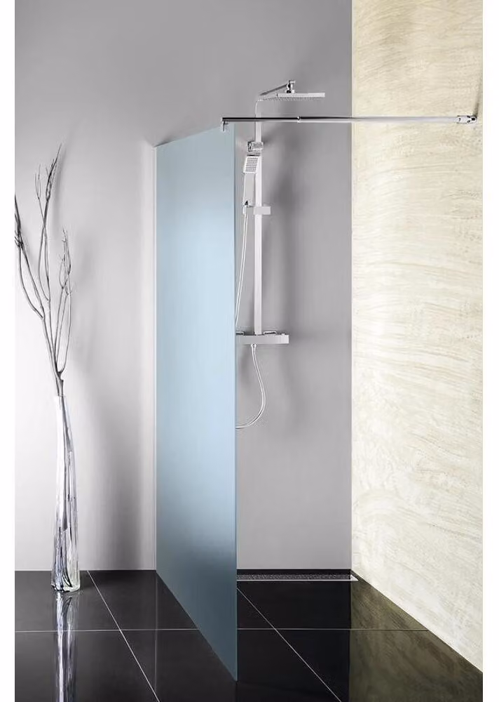 Parete in vetro WALK-IN per montaggio a parete con supporto, 1 pezzo, 1000 mm, vetro mattone