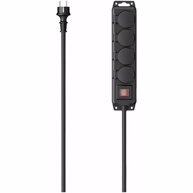 hama 223063 hama 4-fach Steckdosenleiste mit Schalter 2,0 m schwarz
