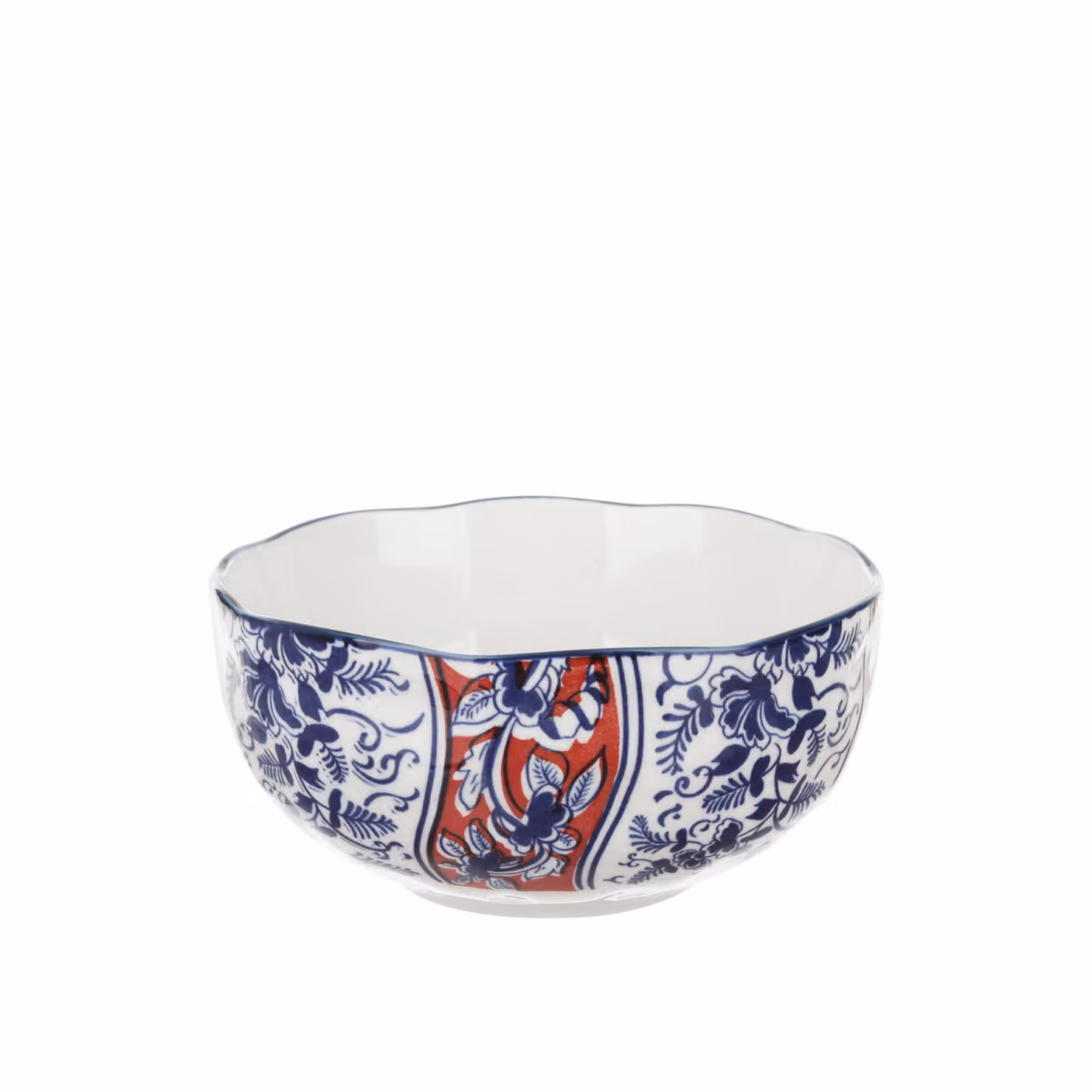 Ciotola da portata in ceramica Sushiko con decori orientali blu e rossi, L: 15,3 cm, H: 7,2 cm – 2