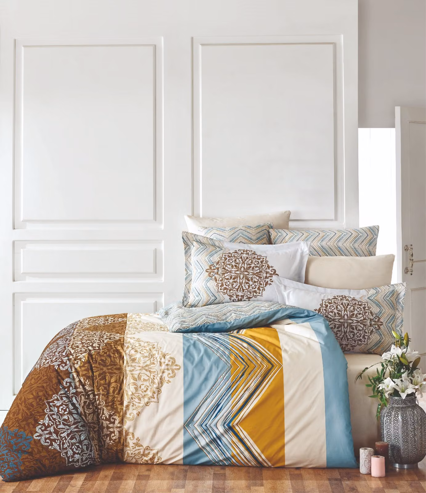 L'Essentiel Linge de Maison, Adal- PRL2415, Bianco, Copripiumini, 100% cotone rinforzato