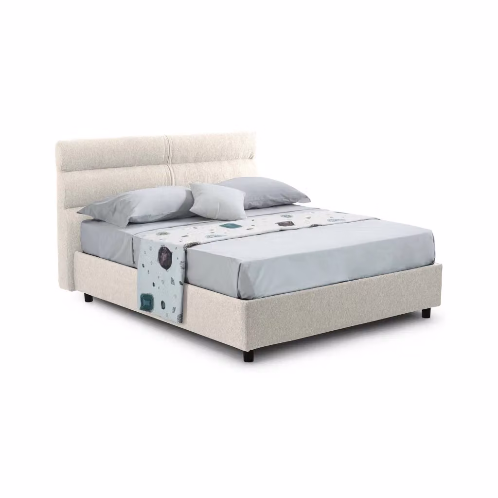 Letto Matrimoniale Briaglia DMORA Sfoderabile Beige L 160 x P 200 cm – 2