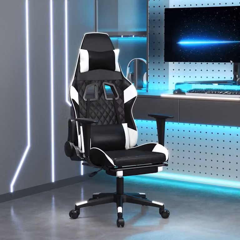 Sedia da Gaming vidaXL in Similpelle Multicolore con Poggiatesta e Braccioli